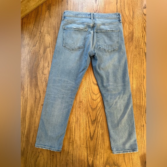 AGOLDE Isabel Slim Fit Boyfriend Dreamer Jeans Distressed Denim Size 25 - Picture 11 of 14